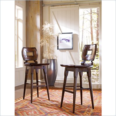 Stanley Furniture Artisan Wood Bar Stool in Barrel