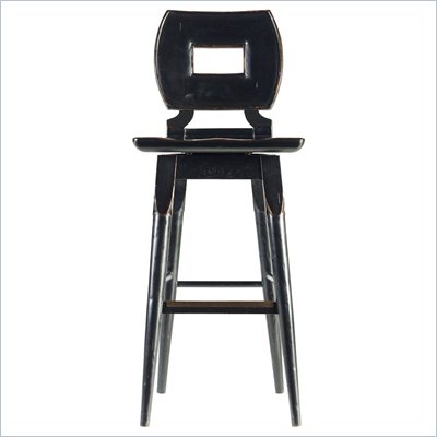 Stanley Furniture Artisan Wood Bar Stool in Ebony