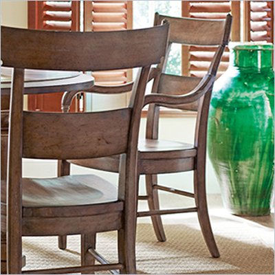 Stanley Furniture Old World Wood Arm Chair in Shoal