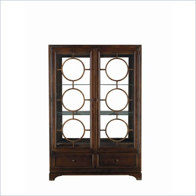 Stanley Furniture Continuum Wood & Glass Display China in Amaretto Cherry
