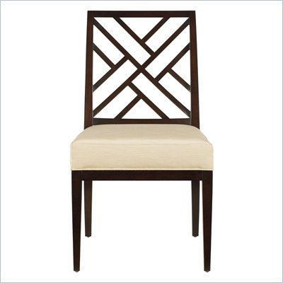 Stanley Furniture Continuum Fret Back Side Chair in Amaretto Cherry