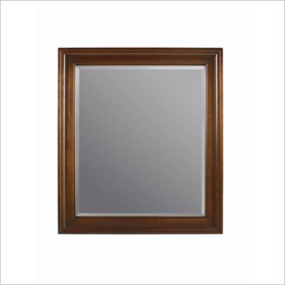 Stanley Furniture Continuum Landscape Wood Framed Mirror in Amaretto Cherry
