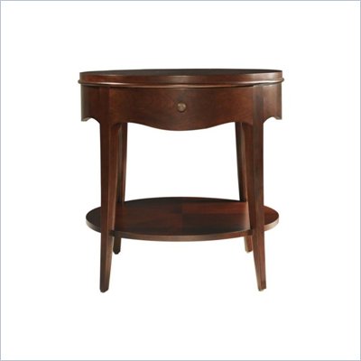 Stanley Furniture Continuum Round Lamp Wood Table in Amaretto Cherry