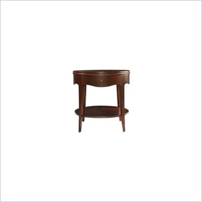Stanley Furniture Continuum Round Lamp Wood Table in Amaretto Cherry