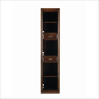 Stanley Furniture Continuum 2 Shelf Wood Narrow Bookcase in Amaretto Cherry