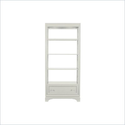 Stanley Furniture Continuum Etagere Bookcase with Glass Shelves in Crerme