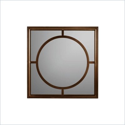 Stanley Furniture Continuum Metal Framed Square Mirror in Candlelight Cherry