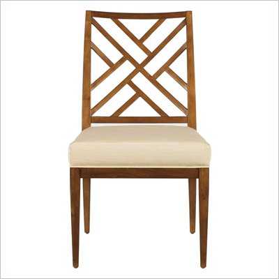 Stanley Furniture Continuum Fret Back Side Chair in Cherry