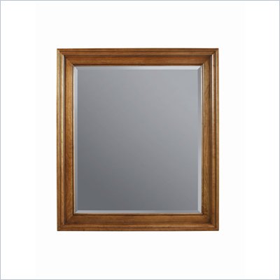 Stanley Furniture Continuum Landscape Wood Framed Mirror in Candlelight Cherry