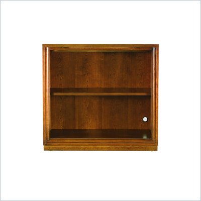 Stanley Furniture Continuum Wood Low Bookcase in Candlelight Cherry