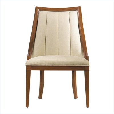 Stanley Furniture Continuum Upholstered Wood Frame Chair in Candlelight Cherry