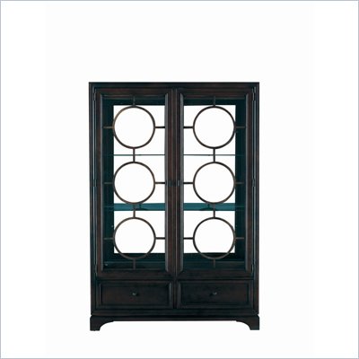 Stanley Furniture Continuum Wood & Glass Display in Java Finish
