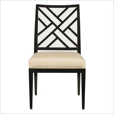 Stanley Furniture Continuum Fret Back Side Chair in Java