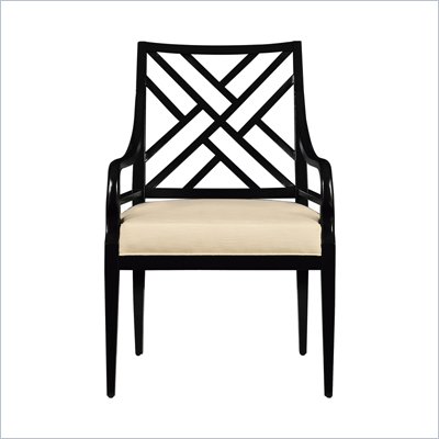 Stanley Furniture Continuum Fret Back Arm Chair in Java