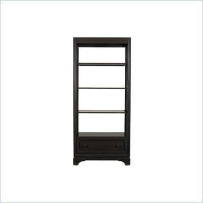 Stanley Furniture Continuum Etagere Bookcase with Glass Shelves in Java