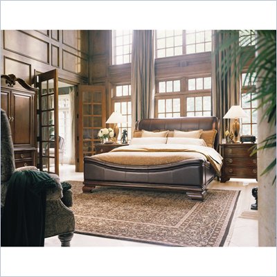 Furniture Stores Bedroom Sets on Furniture Estate Carriage House Leather Bed 2 Piece Bedroom Set   Lb