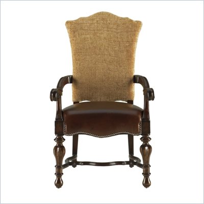 Stanley Furniture Grand Continental Padrona Upholstered Arm Chair in Antique Terra Finish