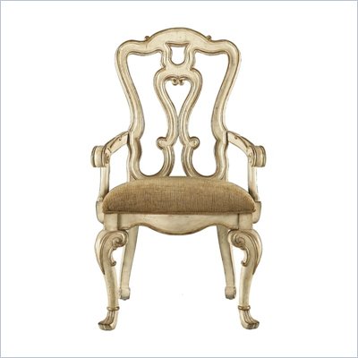 Stanley Furniture Grand Continental Florentine Arm Chair in Antique Panna Finish