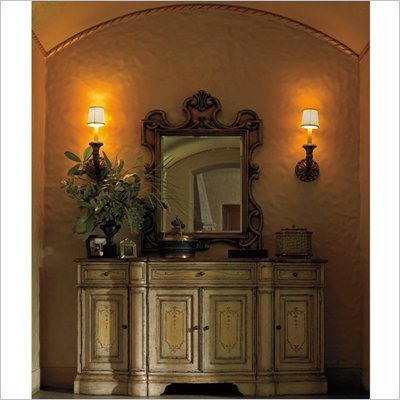 Stanley Furniture Grand Continental Ornamental Mirror in Antique Florentine Gold Finish
