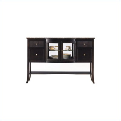 Stanley Furniture Hudson Street Dark Espresso Greenwich Sideboard with Marble Top