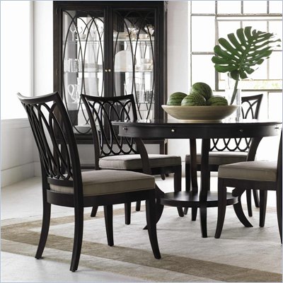 Stanley Furniture Hudson Street 7 Piece Round Dining Table Set in Dark Espresso