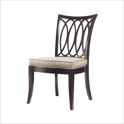 Stanley Furniture Hudson Street  Fabric Side Chair in Dark Espresso Finish