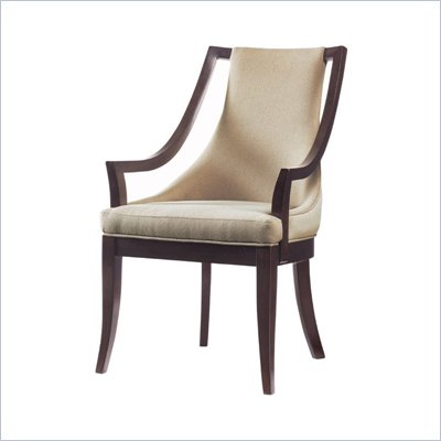 Stanley Furniture Hudson Street Upholstered Arm Chair in Dark Espresso Finish