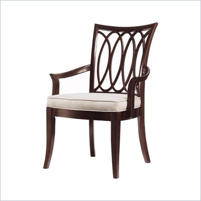 Stanley Furniture Hudson Street  Fabric Arm Chair in Dark Espresso Finish