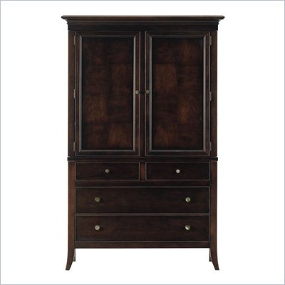 Stanley Furniture Hudson Street Dark Espresso Door Chest w/ Maple Hardwood & Wood Veneers
