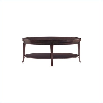 Stanley Furniture Hudson Street Dark Espresso Oval Wood Top Cocktail Table