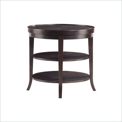 Stanley Furniture Hudson Street Dark Espresso Round End Table with Shelves