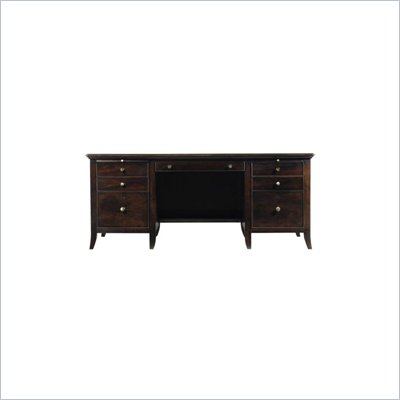 Stanley Furniture Hudson Street Wood Executive Computer Desk in Dark Espresso