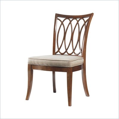 Stanley Furniture Hudson Street  Fabric Side Chair in Warm Cocoa Finish