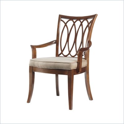 Stanley Furniture Hudson Street  Fabric Arm Chair in Warm Cocoa Finish