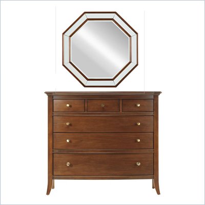 Stanley Furniture Hudson Dresser and Mirror Set in Warm Cocoa