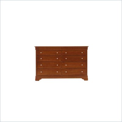 Stanley Furniture Louis Louis 10 Drawer Cherry Double Dresser in Grand Marnier