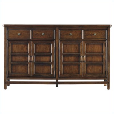 Stanley Furniture Modern Craftsman Midcentury Buffet in Saddle