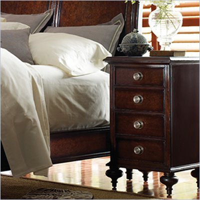 Stanley Furniture British Colonial Night Stand/End Table in Dark Shell