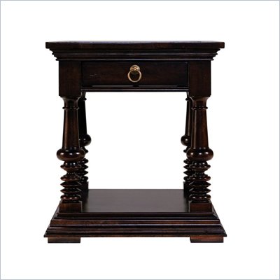 Stanley Furniture Toluca Lake Maple Rectangular End Table in Dark Espresso