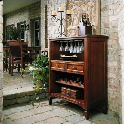 Stanley Furniture Villa Antica Maple Wine Console in Distressed Finish
