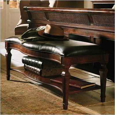 Stanley Furniture Villa Antica Maple Bed End Bench in Distressed Finish