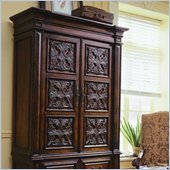 American Drew Marbella TV/Wardrobe Armoire Deck in Rich Brown