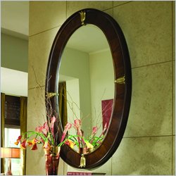 American Drew Bob Mackie Signature Oval Wood Mirror