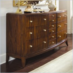 American Drew Bob Mackie Signature 10 Drawer Triple Dresser in Rosewood
