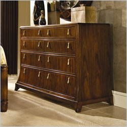 American Drew Bob Mackie Home Signature 8 Drawer Double Dresser in Rosewood