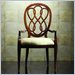 American Drew Bob Mackie Signature Wood Splat Back Formal Arm Chair in Rosewood Finish