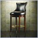 American Drew Bob Mackie Signature Chocolate Brown Leather 30 Inch Bar stool