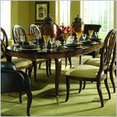American Drew Bob Mackie Signature Wood Oval Leg Dinette Table in Cherry Finish
