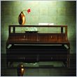 ADD TO YOUR SET: American Drew Bob Mackie Signature Rectangular Glass Cocktail Table in Rosewood