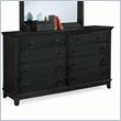 ADD TO YOUR SET: American Drew Sterling Pointe 8 Drawer Double Dresser in Black